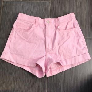 American Apparel High Waisted Pink Shorts